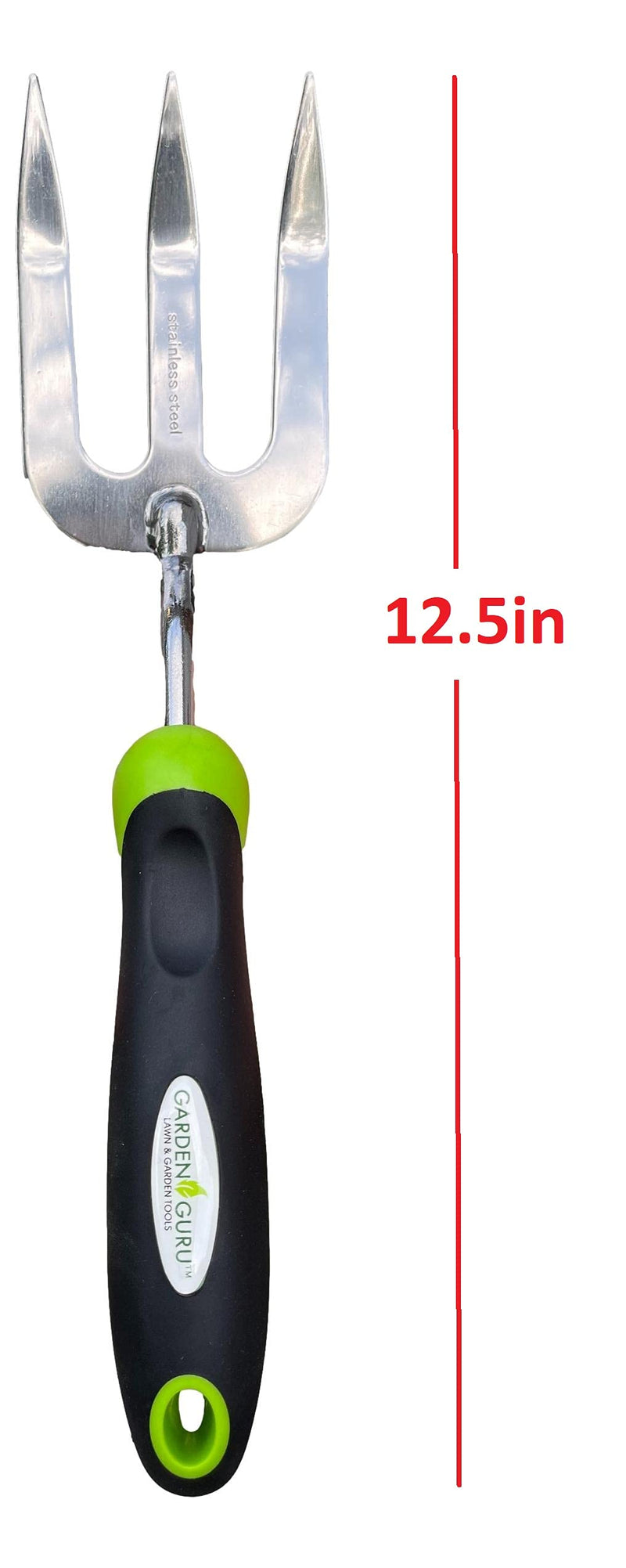 Garden Guru Stainless Steel Hand Weeder Fork Tool – Rust Resistant Stainless Steel – Ergonomic Handle – Great for Planting, Spreading Mulch, Weeding, Loosening & Transplanting Soil 1 Pack - NewNest Australia