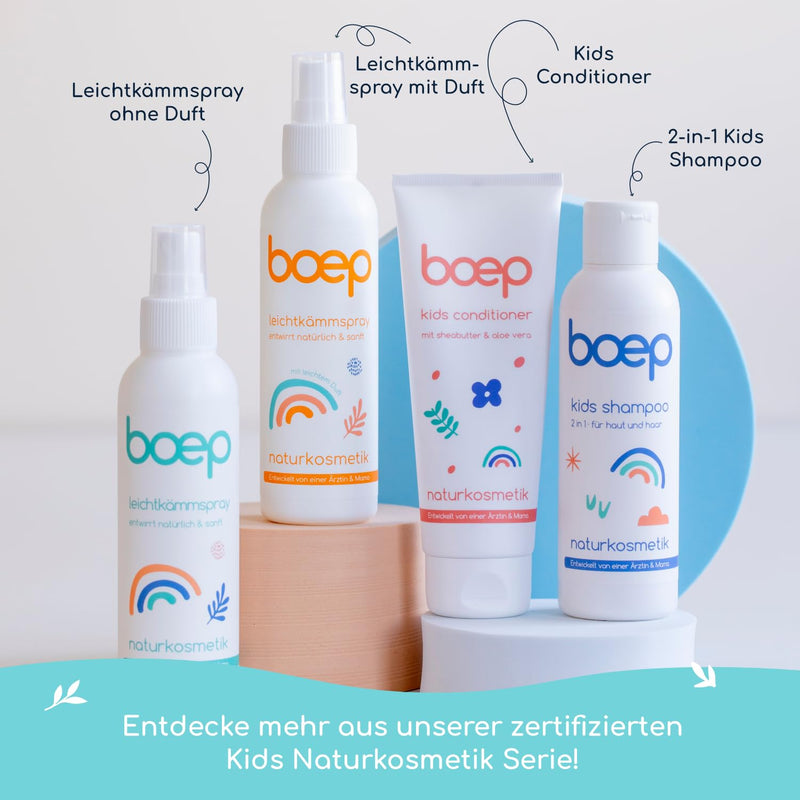 boep easy combing spray for children | Natural cosmetics combability spray without perfume | The Anti-Ziep Spray detangles children's tousled hair (150ml) Unscented - NewNest Australia