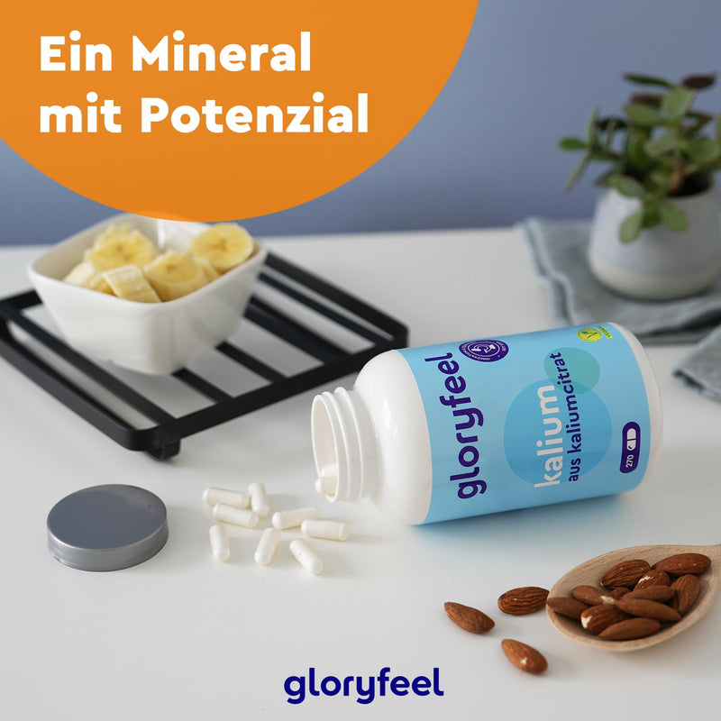 Potassium - 270 capsules - High dosage: 2446 mg per daily dose, of which 800 mg is elemental - potassium citrate for blood pressure, muscle function and nervous system * - Over 4 months supply - 100% vegan - NewNest Australia