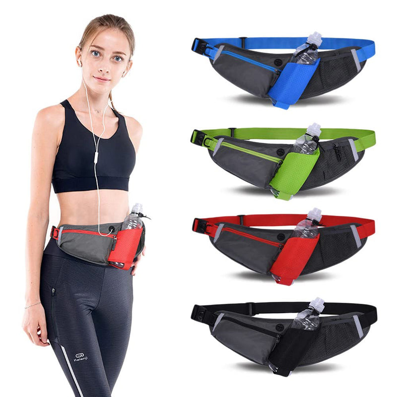 CLAPE Hydration Running Belt Lightweight Waist Pack for Men Women Fanny Pack with Water Bottle Holder for Running Walking Hiking No-Bounce Fit All Waist Sizes & All Phone Models OT07-Blue - NewNest Australia