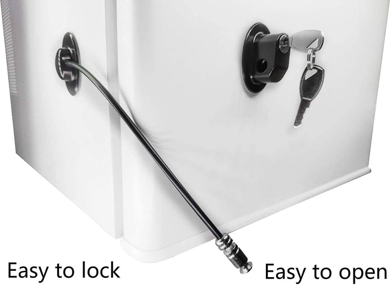 3 Pack Refrigerator Door Locks with 6 keys, File Drawer Lock, Freezer Door Lock and Child Safety Cabinet Lock by REZIPO Black 3 - NewNest Australia