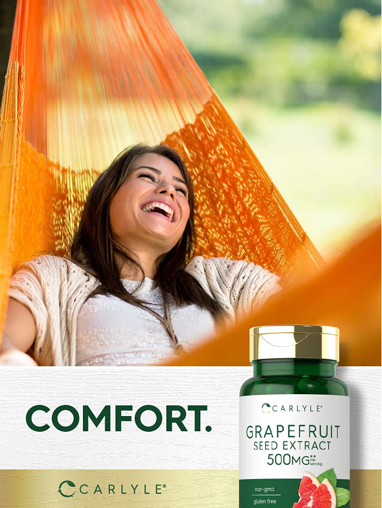 Grapefruit Seed Extract | 500 mg 120 Capsules | Maximum Strength | Non-GMO, Gluten Free | by Carlyle - NewNest Australia