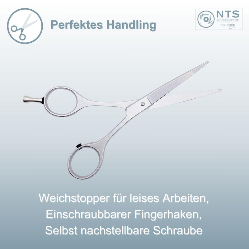 NTS-Solingen hairdressing scissors Silver Line 250 | Satin finish | Professional hair cutting scissors | scissors | hair scissors | Made in Solingen | 12.7 cm = 5.0" Silver Star Line 250 12.7 cm (pack of 1) - NewNest Australia