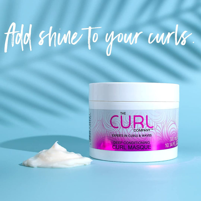 The Curl Company Deep Conditioning Curl Masque (300 ml) - Deeply Nourishes Dry damaged Curls, Ideal for Waves, Curls and Coils, Professionally Formulated with Curplex and Nourishing Moringa Oil - NewNest Australia