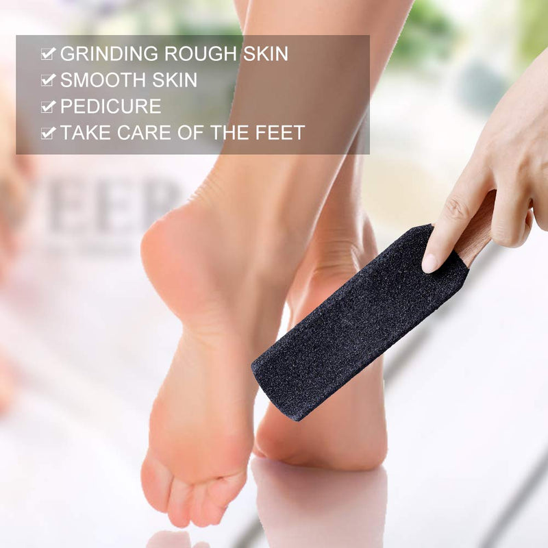 Natural Pumice Stones for Feet, Premium Exfoliator & Foot File,Foot File Callus Remover Foot Cracked Heels,Dead Skin,Hard Skin (Black) Black - NewNest Australia