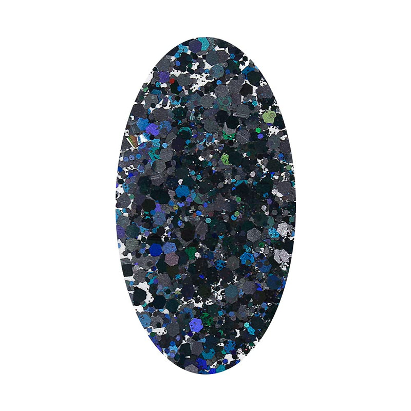 100g Holographic Chunky Glitter, Craft Glitters for Arts & Crafts, Cosmetic Chunky Mixed Glitter, Body Glitter for Makeup, Face, Hair, Lips, Nails, Festival (Black) Black - NewNest Australia