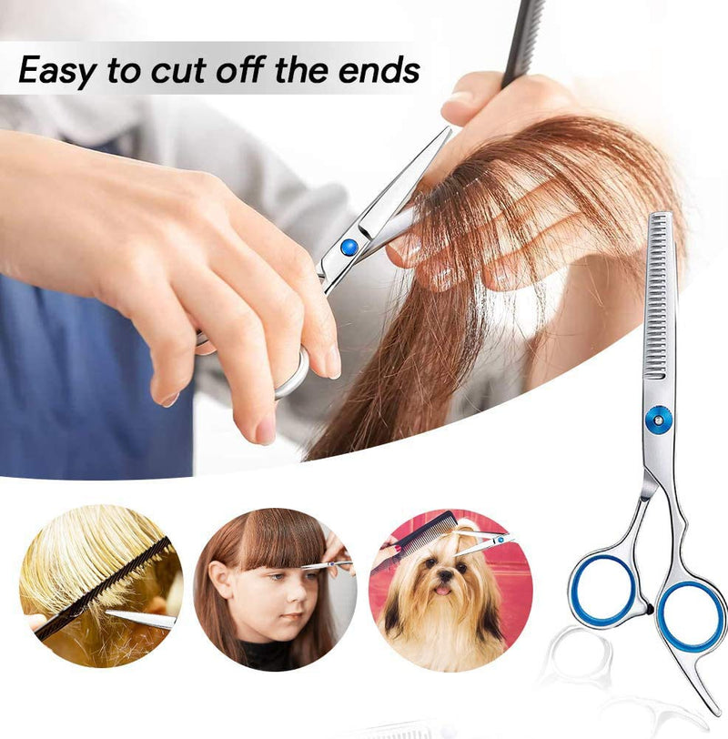 Suoxu Hair Cutting Scissors Sx-013 Stainless Steel Professional Hairdressing Scissors 11 Piece Hair Scissors Set Hairdressing Scissors For Women And Men Professional Hair - NewNest Australia
