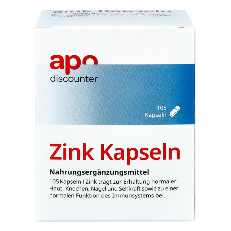 Zinc capsules 10 mg from apodiscounter 105 pieces - NewNest Australia