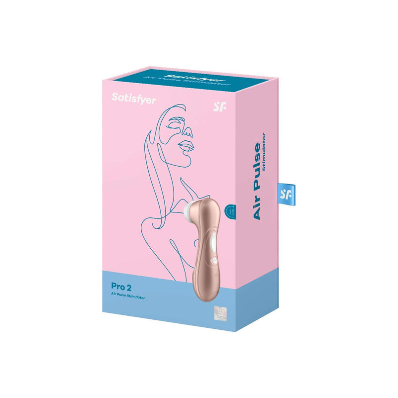 Satisfyer Pro 2 Air-Pulse Clitoris Stimulator - Non-Contact Clitoral Sucking Pressure-Wave Technology, Waterproof, Rechargeable (Rose Gold) Rose Gold - NewNest Australia