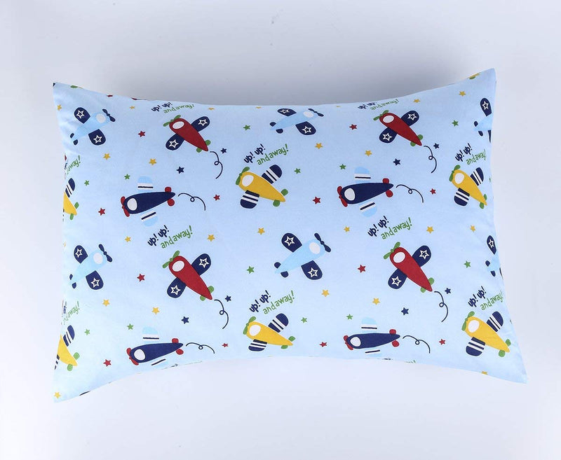 IBraFashion Toddler Pillowcases 2 Packs 100% Cotton 14x19 for 13x18, 12x16 Toddler Pillow Airplanes Printings Boys - NewNest Australia