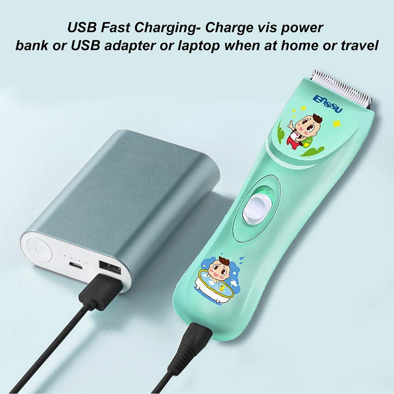 ENSSU Quiet Baby Hair Clippers, Lower Noise Haircut Trimmers for Children with Autism and Sensory Sensitivity, Babies Infant Kids Waterproof Hair Cutting Kits - NewNest Australia