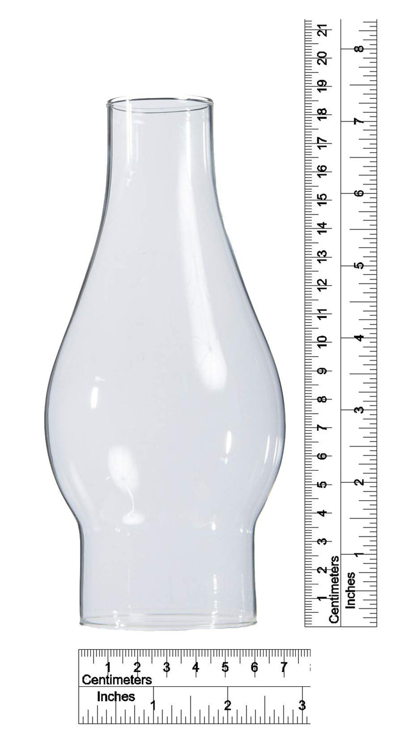 B&P Lamp® 2 1/2 Inch Base by 7 1/2 Inch Tall Clear Oil and Kerosene Lamp Chimney - NewNest Australia