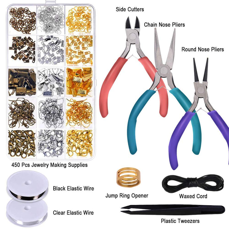 Anezus Jewelry Repair Kit with Jewelry Pliers, Jewelry Making Tools, Beading String and Jewelry Making Supplies for Jewelry Repair, Jewelry Making and Beading - NewNest Australia