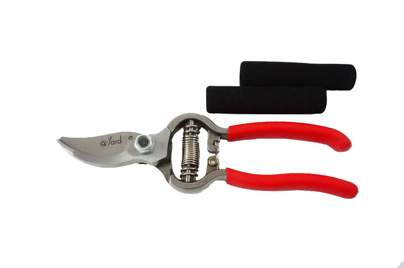 Q-yard Heavy Duty Pruning Shears-Professional Gardening, Razor Sharp - Avid Gardeners & Tree Trimmers, Red Silver - NewNest Australia