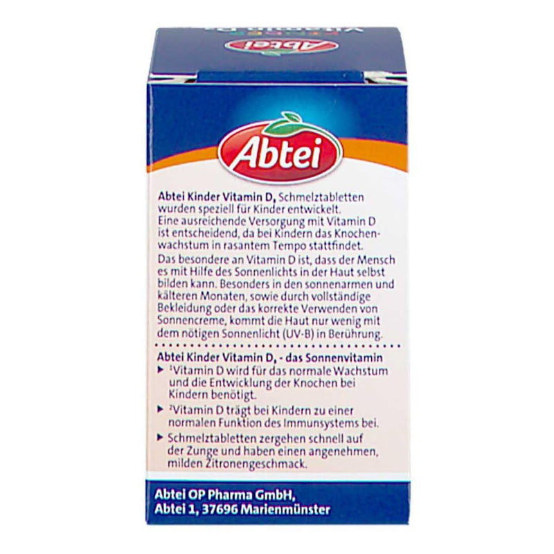 Abtei Children's Vitamin D3 melting tablets 50 pieces - NewNest Australia