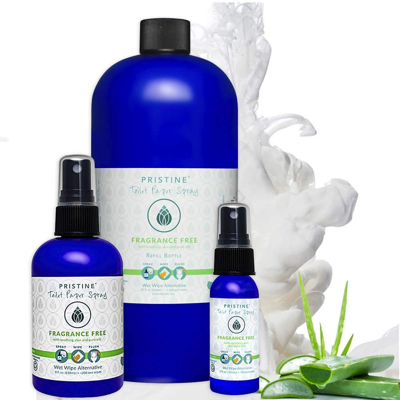 Pristine Toilet Paper Spray: As Seen on Shark Tank, The Planet Friendly, Personal Cleansing Wipe Alternative, Fragrance Free, 1 oz 1 Fl Oz - NewNest Australia