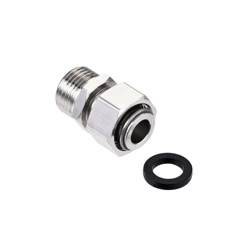 uxcell Straight G1/2 Male to Female Pipe Fitting Connector with Gasket Nickel Plated Copper 2Pcs - NewNest Australia