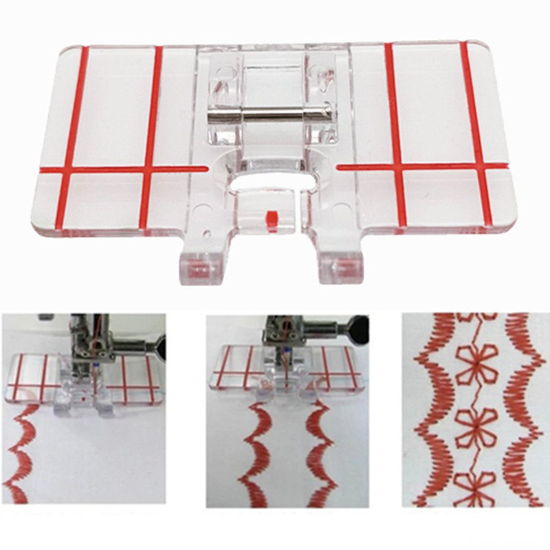 YEQIN Border Guide Sewing Machine Presser Foot - Fits All Low Shank Snap-On Singer, Brother, Babylock, Euro-Pro, Simplicity, White, Janome, Kenmore, Juki, New Home Style 1(border Guide Presser Foot) - NewNest Australia