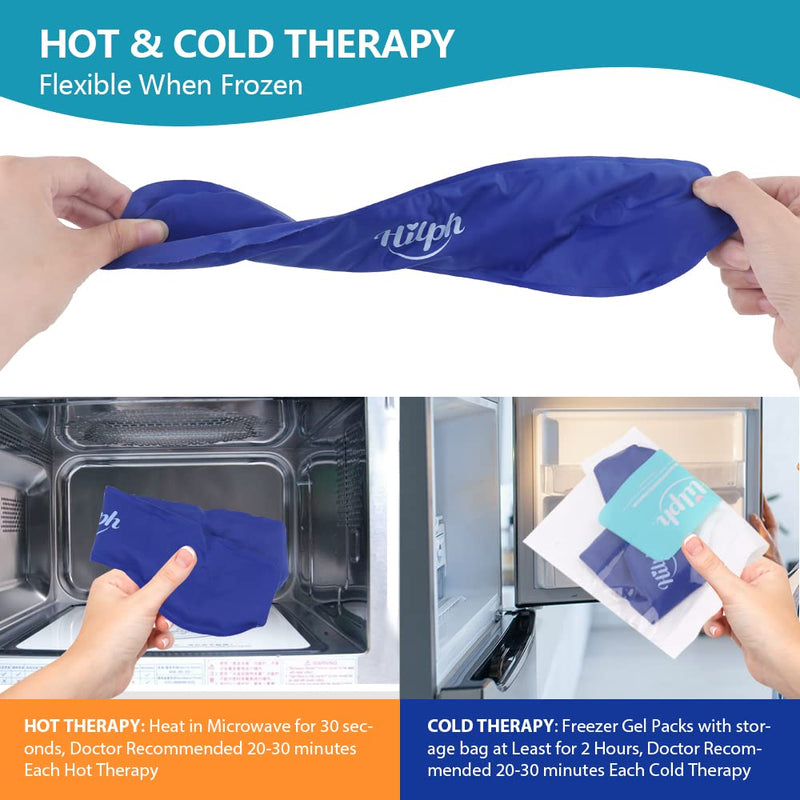 Hilph® Migraine Ice Head Wrap Headache Ice Pack, Gel Cold Pack Head Ice Pack Wrap Headband Cold Therapy for Headache, Occipital Neuralgia, Chemo Surgery, Itching - 29.5"x 3.5" - NewNest Australia