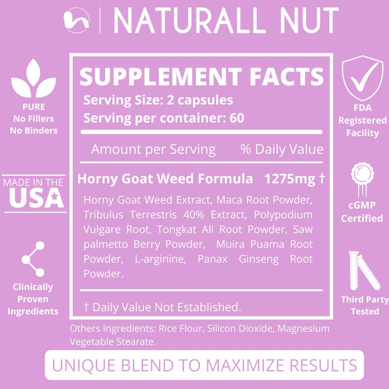 Women Libido - Promotes Increased Energy, Mood, Reduce Dryness, Herbal Complex for Women Health, PMS and Menopause Relief, 120 Vegan Capsules w/ Maca, Tribulus, Horny Goat Weed, Ginseng & Saw Palmetto - NewNest Australia