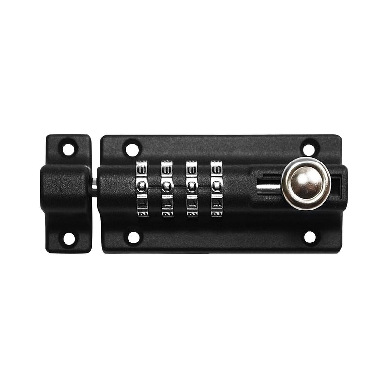 Combi-Bolt,Combination Locking Bolt,Set Your Own Code,Thicken Solid Zinc Alloy,Home Reinforcement,Iron Gates,barns,Fences,childproofing,cupboards,Workshop,1Pack,Black,SISAV557 Black - NewNest Australia