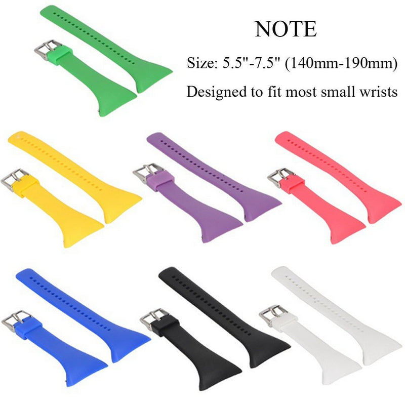 QGHXO Band for Polar FT4/FT7, Soft Adjustable Silicone Replacement Wrist Watch Band for Polar FT4/FT7 Watch 4PCS: Black&Blue&Yellow&Green - NewNest Australia