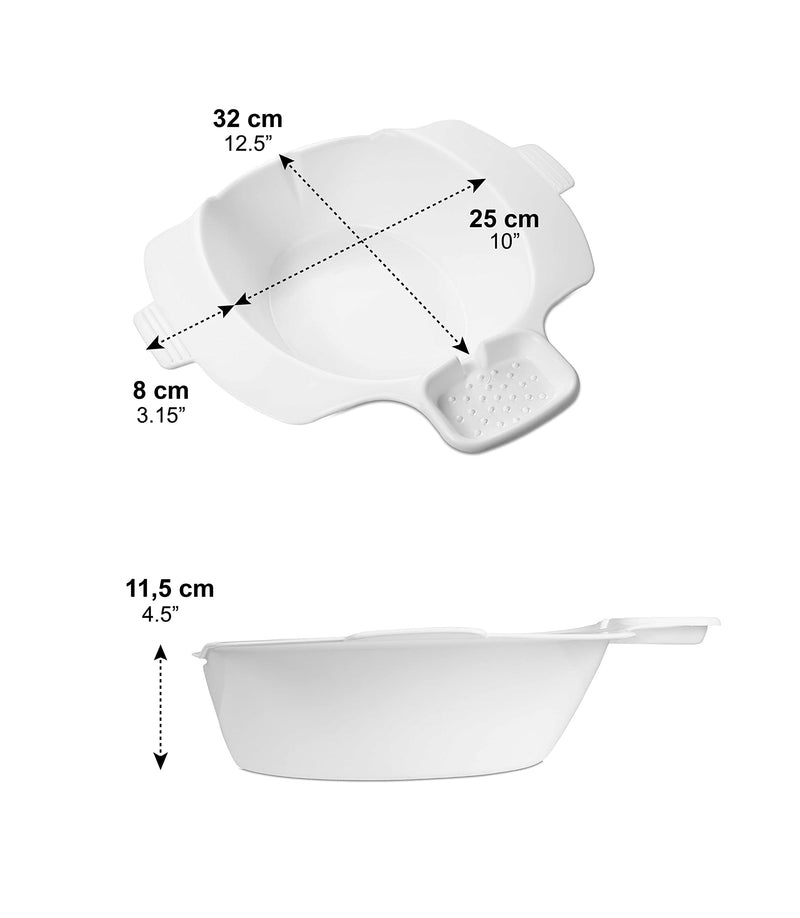 PEPE - Sitz Bath for Toilet, Bidet Bowl for Toilet Seat, Portable Bidet for Toilet, Sitz Bath Hemorrhoids, Toilet Bidet Basin, Over Toilet Bidet Bowl, White Sitz Bath Postpartum - NewNest Australia