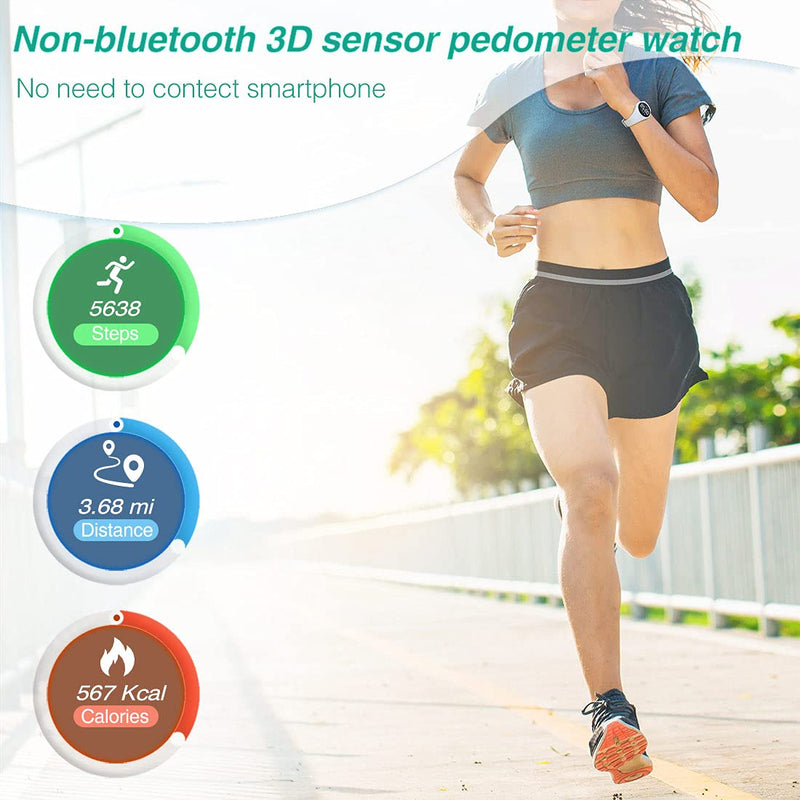 Led Digital Pedometer Watch , Digital Steps Tracker , Non-Bluetooth, Vibrating Alarm Clock, Stopwatch, Great Gift for Children Teens Girls Boys Women Green - NewNest Australia