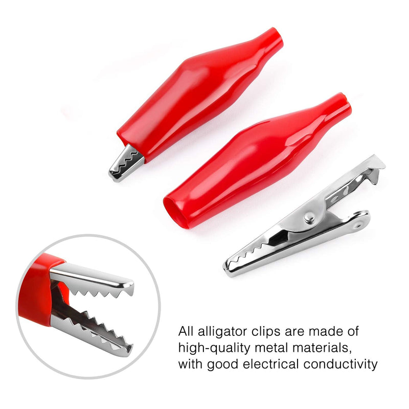 Nilight - 50052R 60Pcs Metal Alligator Clip Clamp Assortment Test Lead Electrical Battery Clamp Connector Alligator Connector Electrical Assortment Charging Clip - NewNest Australia