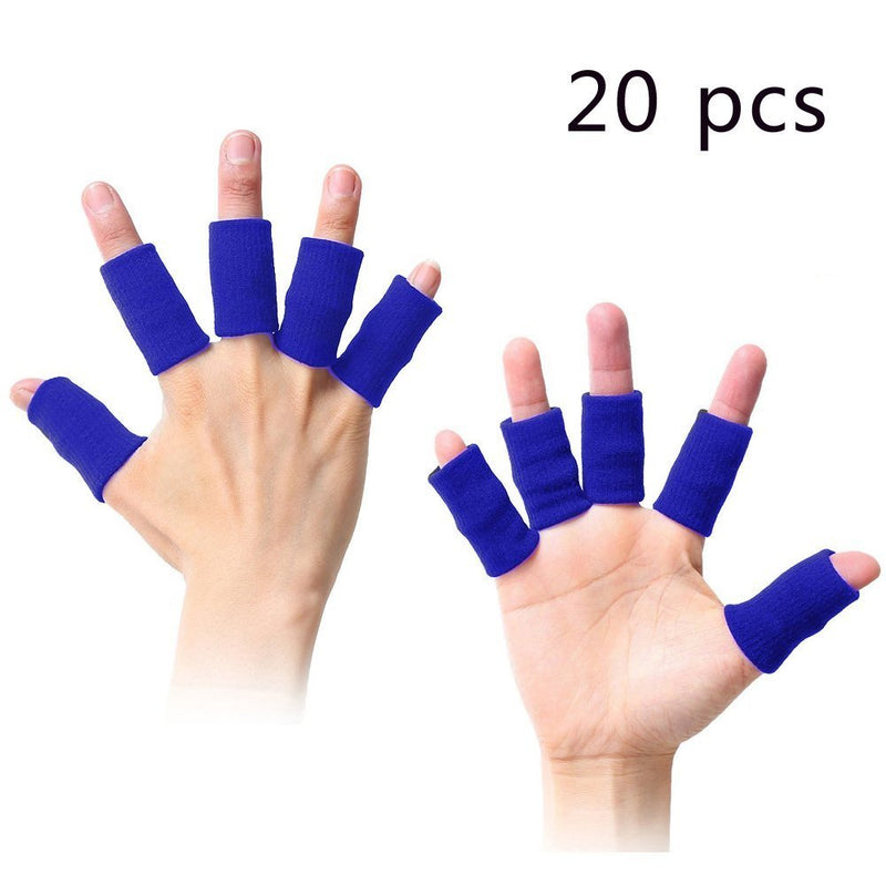 CTKcom 10PCS Stretchy Finger Protector Sleeve, Support Arthritis Sports Aid Blue - NewNest Australia