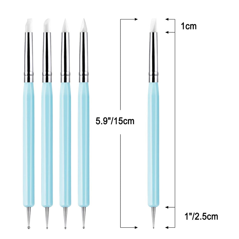 10Pcs Silicone Clay Sculpting Tool, Modeling Dotting Tool& Pottery Craft use for DIY Handicraft - NewNest Australia