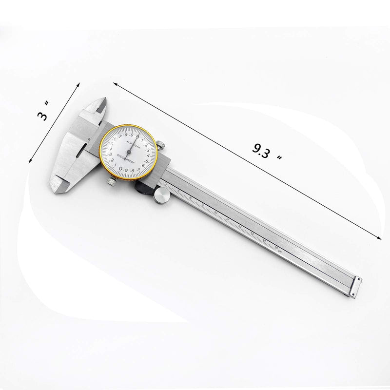 LYFJXX Dial Calipers 0-15cm(0-6") Range with 0.02mm (0.001" )High Precision Industry Stainless Steel Vernier Caliper Shockproof Metric Measuring Tool - NewNest Australia