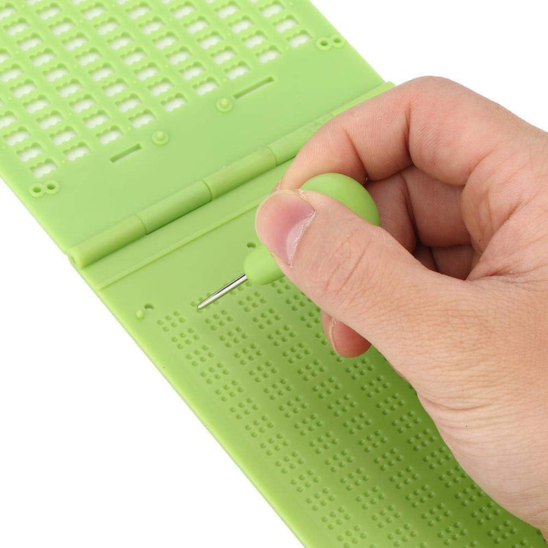 Braille Writing Tool, Braille Aids Tool Portable Plastic 9 Lines 30 Cells Braille Writing Slate Come With Small Stylus, Providing You A Perfect Braille Learning Experience - NewNest Australia