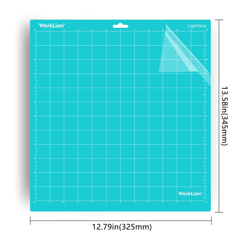 WORKLION LightGrip Cutting-Mat for Silhouette Cameo: (12x12 inch, 3 Mats) Light Adhesive Sticky Craft Vinyl Blue Cut Mats Replacement Accessories for Silhouette Cameo 4/3/2/1 Blue for Cameo 12''x12'' (3 Mats) - NewNest Australia