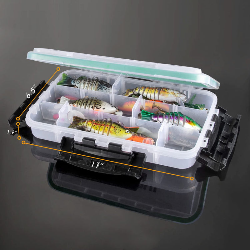 Ghosthorn Fishing Tackle Box, Fishing Tackle Storage 3600 and 3700 Tackle Boxes Clear Plastic Organizer Tackle Box with Removable Dividers Tackle Box Trays for Lures 1 and 4 Pack Storage Box 3600*1 - NewNest Australia