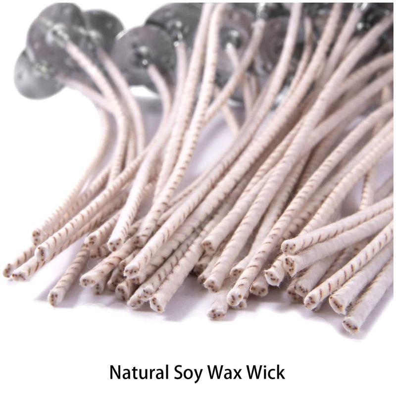 100pcs ECO14 Wicks for Soy Candles, 6 inch Pre-Waxed Candle Wick for Candle Making,CD18 Thick Candle Wick with Base - NewNest Australia