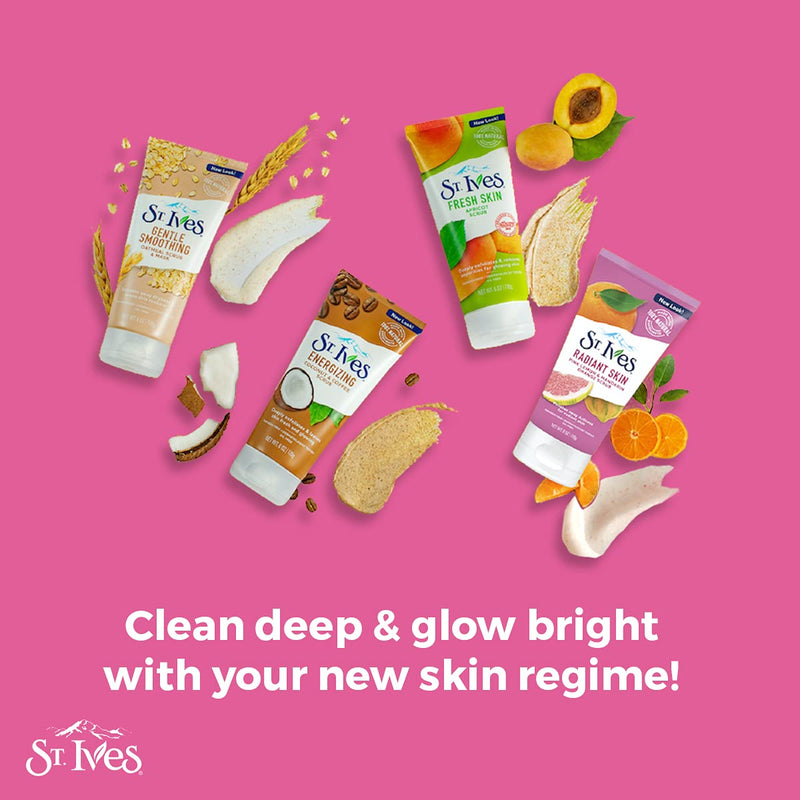 St. Ives Radiant Skin Face Scrub For Dull Skin Pink Lemon and Mandarin Orange Dermatologist-Tested Face Wash Scrub With 100 percent Natural Exfoliants 6 oz / 170gm - NewNest Australia