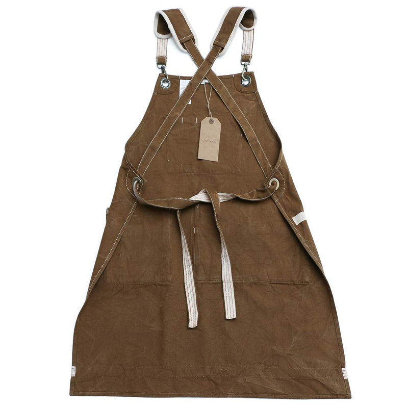 Jeanerlor Waxed Canvas Work Apron for Women with 11 Pockets Water-Resistant Tool Apron Smart Cross-Back Straps Design Adjustable S-M (Coffee) Comfortable 12oz Washed Shop Apron Adjustable:S to M Coffee - NewNest Australia