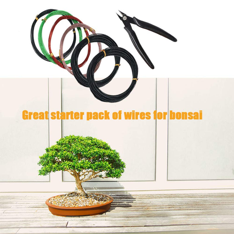 AWEELON Bonsai Training Wire with Wire Cutter Aluminum Wire 1 1.5 2.0 mm for Shaping Styling Indoor Bonsai Trees - NewNest Australia