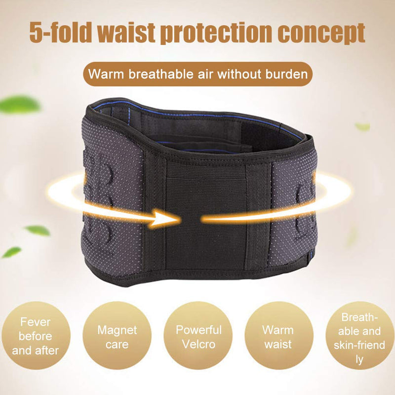 Cricia Magnetic Field Therapy Lumbar Support Belt, Self-Heating Back Support, Back Belt - NewNest Australia