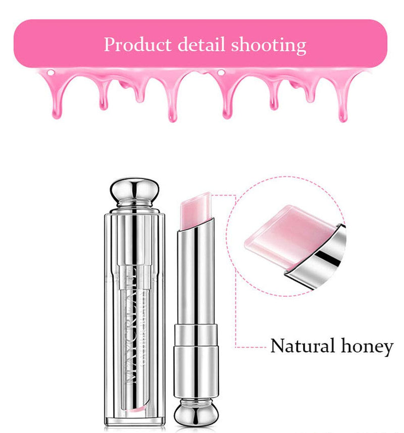 BEEXY 2 Pack Natural Fruity Flavored Moisturising Lip Balm, Long Lasting Crystal Lipsticks Lip Care Lip Plumper Chapstick for Dry Lips(Lemon & Strawberry Flavored） - NewNest Australia