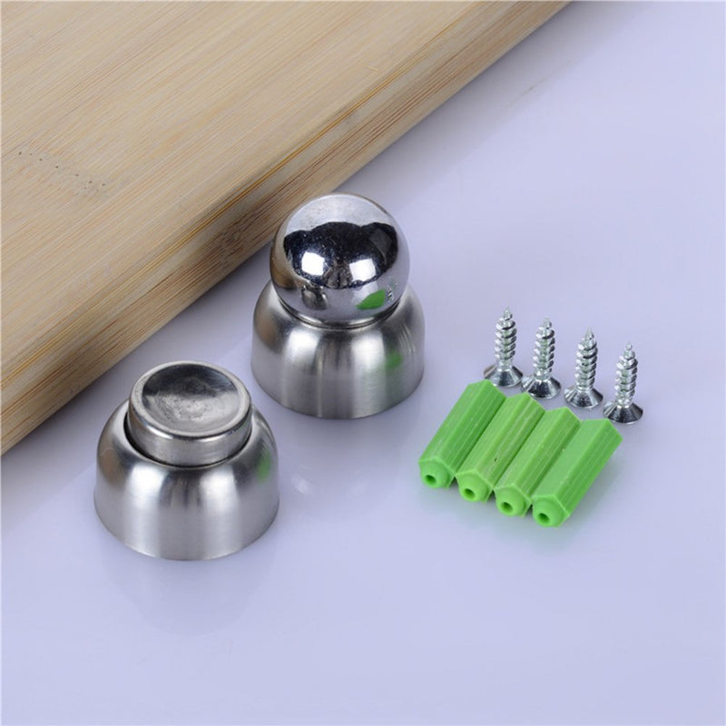 Cucumis Stainless Steel Door Magnetic Door Stopper Bedroom Door Ultra Mini 2Pcs - NewNest Australia