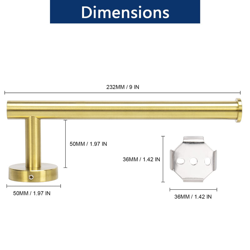 NearMoon Hand Towel Holder/Towel Ring, Thicken SUS304 Stainless Steel Hand Towel Bar for Bathroom, Rustproof Wall Mounted Towel Rack, Contemporary Style Bath Accessories, 9 Inch (Brushed Gold) Brushed Gold - NewNest Australia