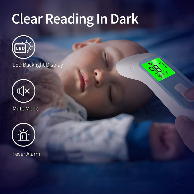 Ear Thermometer for Baby, ELERA Infrared Thermometer with Automatic Switching Mode of Ear & Forehead, 1s Measurement, 4 Color Backlight Display with Fever Indicator - NewNest Australia
