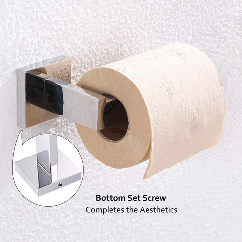 Toilet Paper Holder, Angle Simple SUS304 Stainless Steel Bathroom Tissue Holder, Open Arm Toilet Paper Roll Hanger Wall Mount, Polished Chrome - NewNest Australia