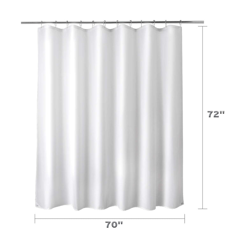 Titanker Shower Curtain, Fabric Shower Curtain Liner with 2 Magnets, Waterproof Polyester Shower Curtains Bathroom 85GSM Shower Curtain Liners, Machine Washable, 70 x 72 Inches, White 85g per square meter - NewNest Australia