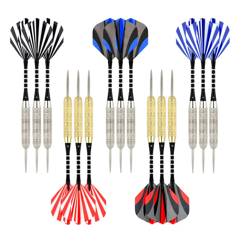 LinkVisions Steel Tip Darts Set, 18 Grams, 15 Pack Steel Barrels - NewNest Australia