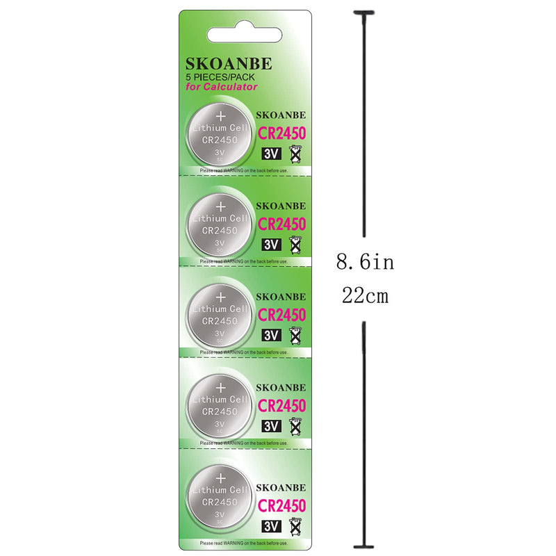 SKOANBE 5 Pack CR2450, Long-Lasting & High Capacity,3V Lithium Battery for Car Key Remote Control - NewNest Australia