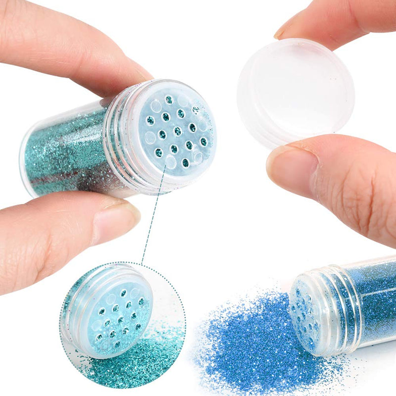 Extra Fine Glitter, Set of 24 Colors Body Cosmetic Glitter, Nail Arts Face Hair Eye Lip Gloss Makeup Glitter, Slime,Tumbler and Epoxy Resin Crafts Loose Glitter Powder Shaker 15g - NewNest Australia