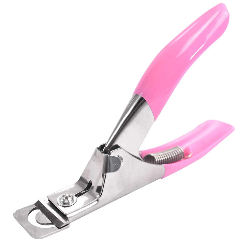 TRIXES Nail Tip Clipper - False Acrylic Nail Cutter - Nail Trimmer - Professional Nail Tip Clippers - False Nails Artificial Gel Nails Shaper - DIY Manicure or Salon Beauty Accessory - Colour Pink - NewNest Australia